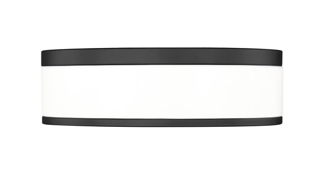 1012F12-MB-LED - Ballord 1 Light Flush 12" Mount - Matte Black