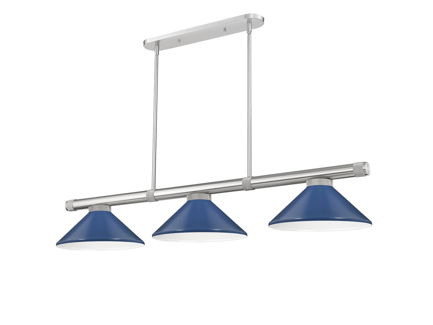 3050-3BN-MNB - Vanguard 3 Light 58" Billiard - Brushed Nickel
