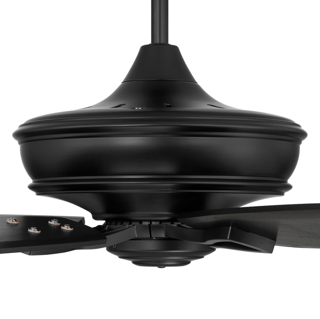 SNT60FB5 - Santori 60 Indoor/Outdoor 60" 5 Blade Indoor Outdoor Ceiling Fan with Light Kit - Flat Black