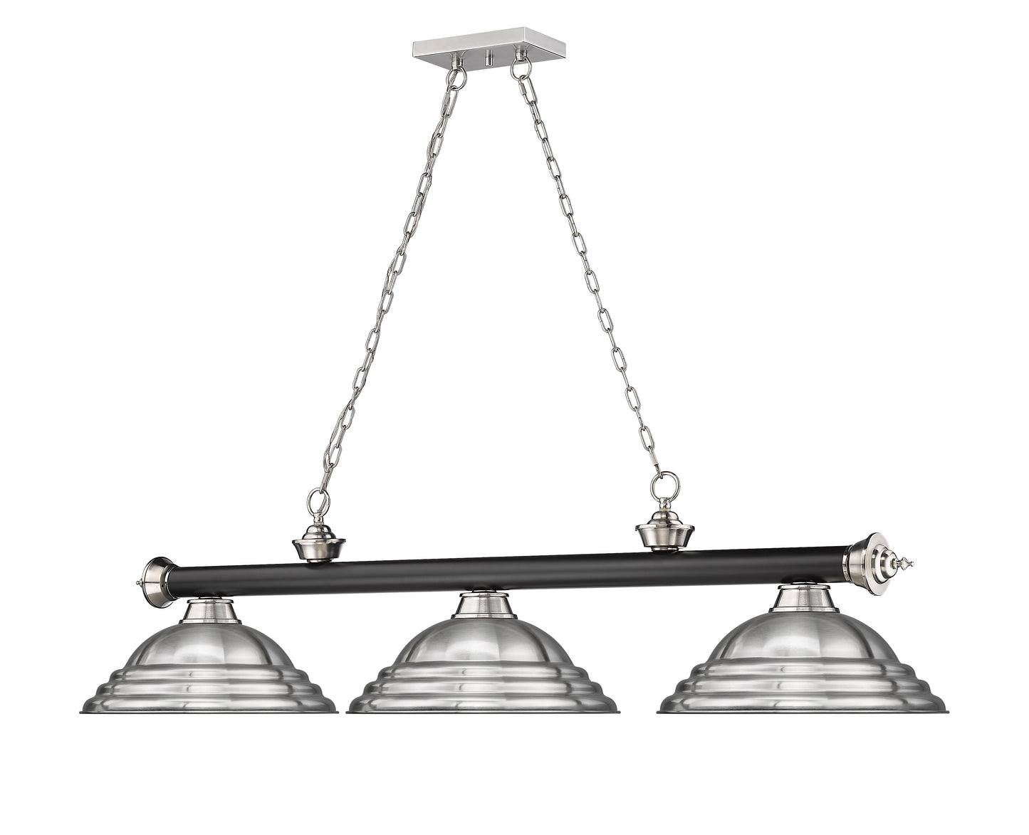 2306-3MB-BN-SBN - Cordon 3 Light 58" Billiard - Matte Black / Brushed Nickel