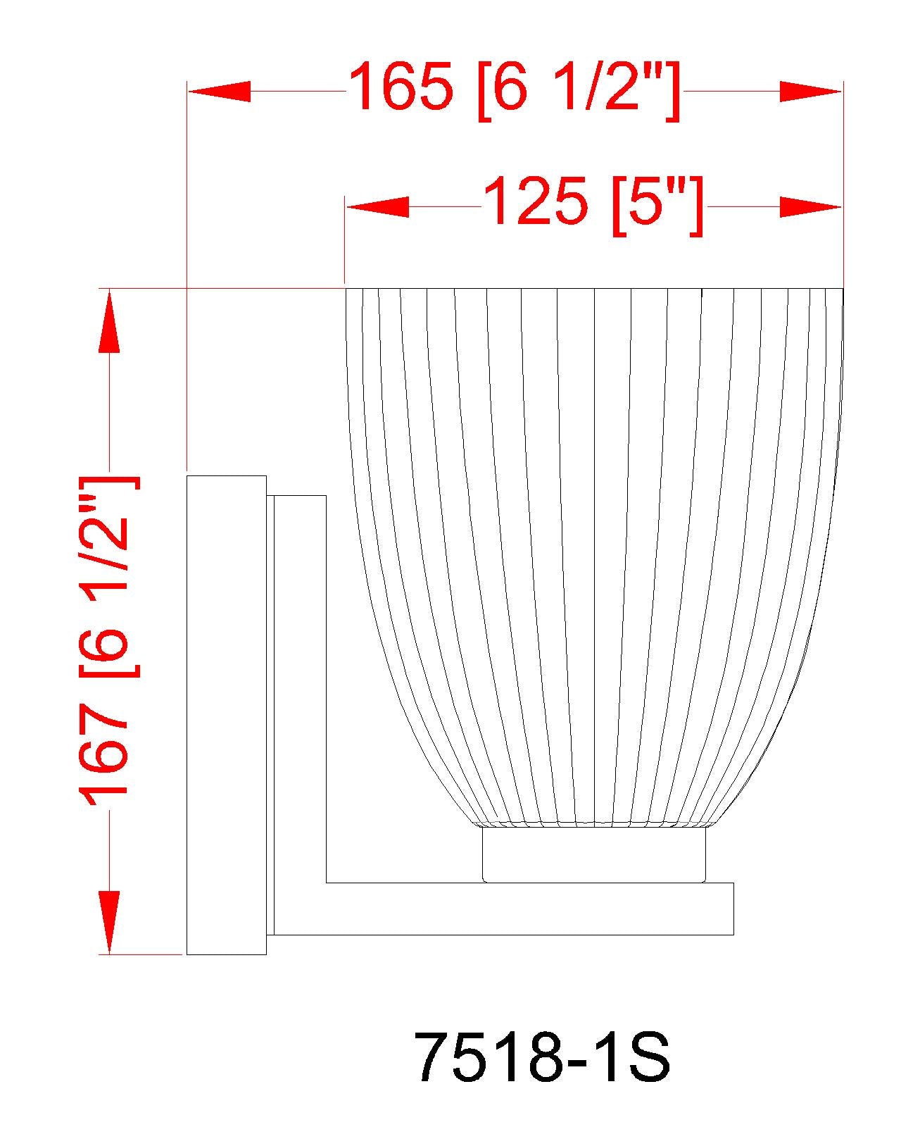 7518-1S-CH - Naya 1 Light Wall 6" Sconce - Chrome