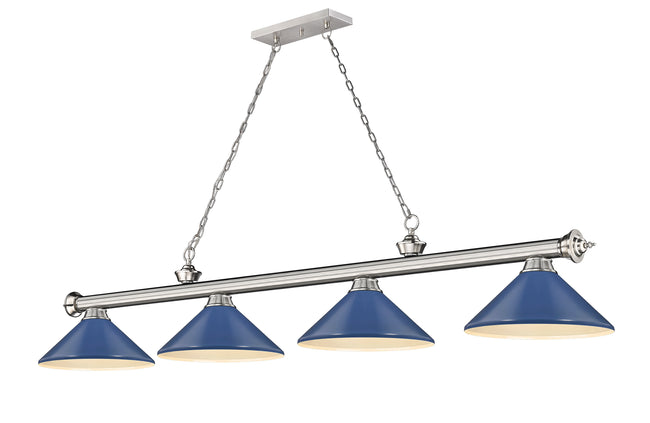 2306-4BN-MNB - Cordon 4 Light 82" Billiard - Brushed Nickel