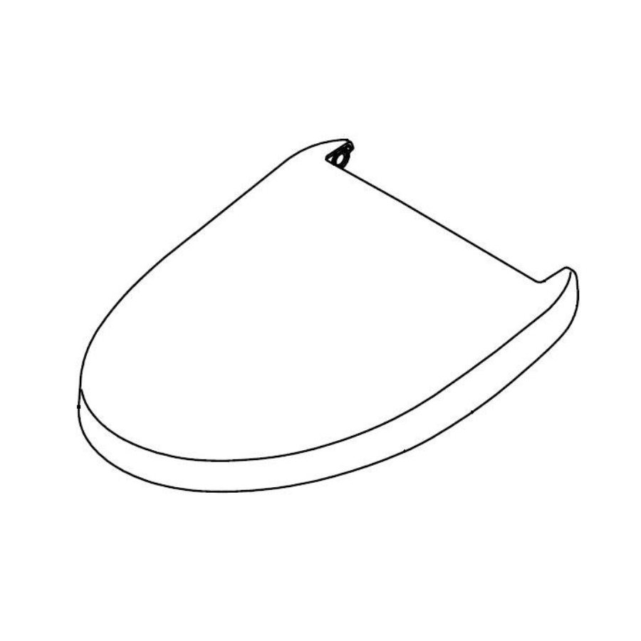THU9414#01 - Elongated S300E Washlet Lid Assembly - Cotton White