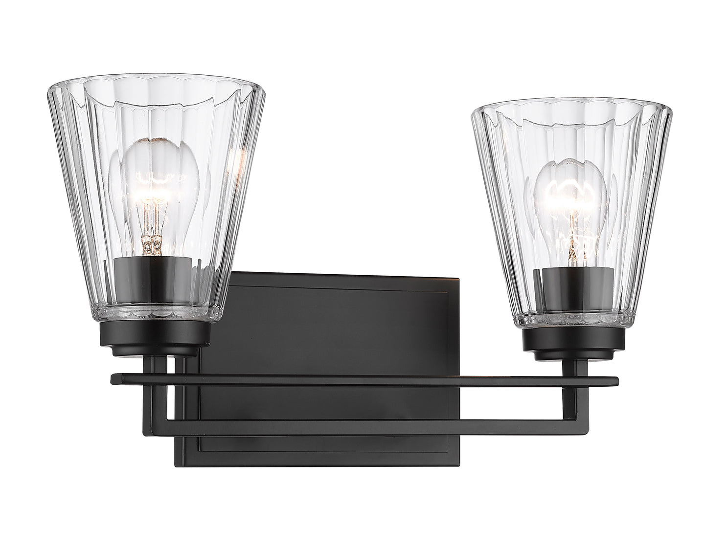 823-2V-MB - Lyna 2 Light 16" Vanity - Matte Black