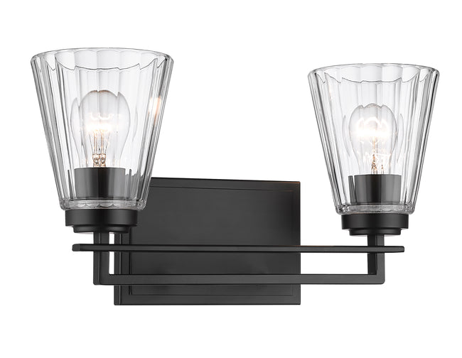 823-2V-MB - Lyna 2 Light 16" Vanity - Matte Black