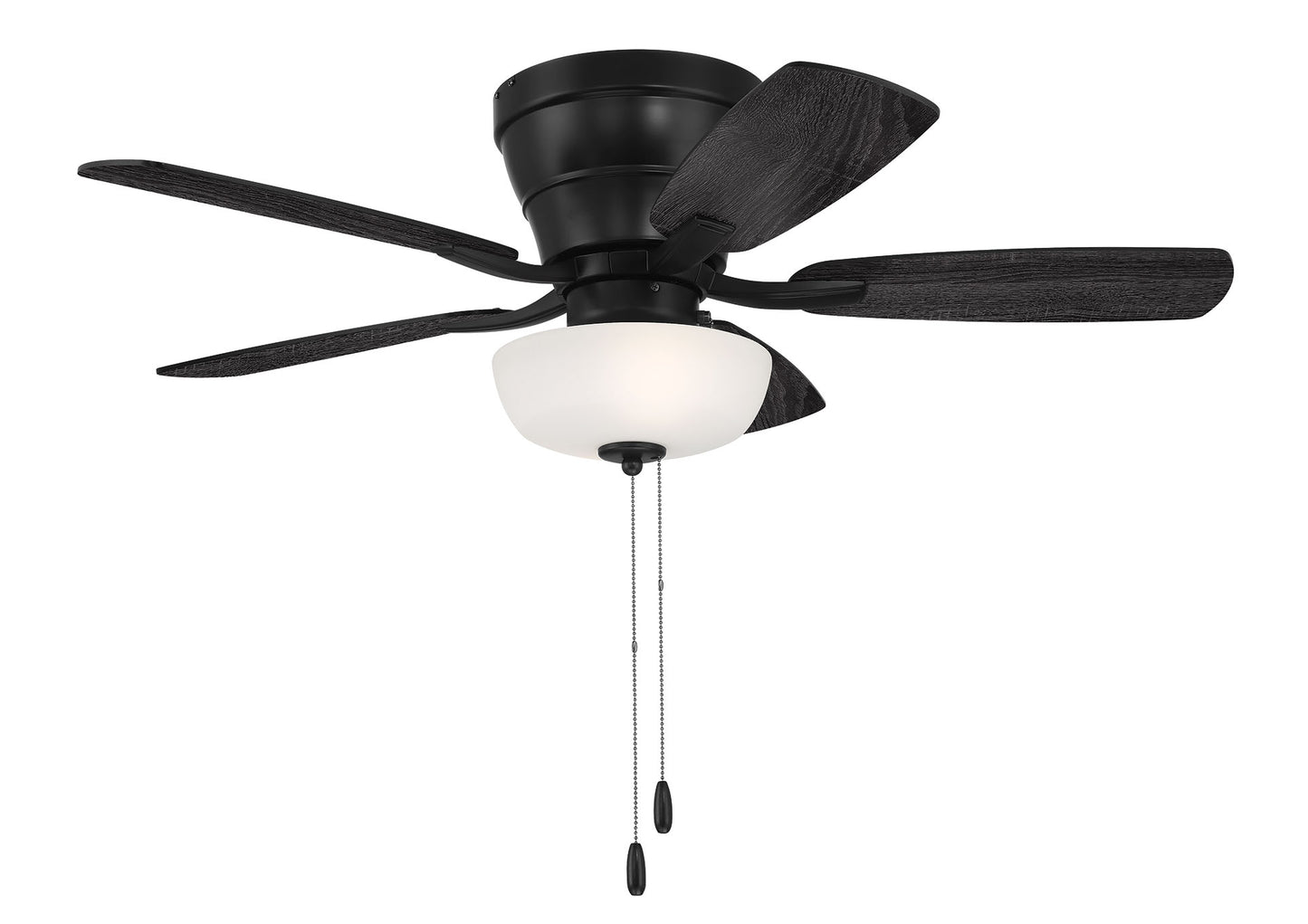 WHL42FB5C1 - Wheeler 42 2-Light Bowl 42" 5 Blade Ceiling Fan with Light Kit - Flat Black