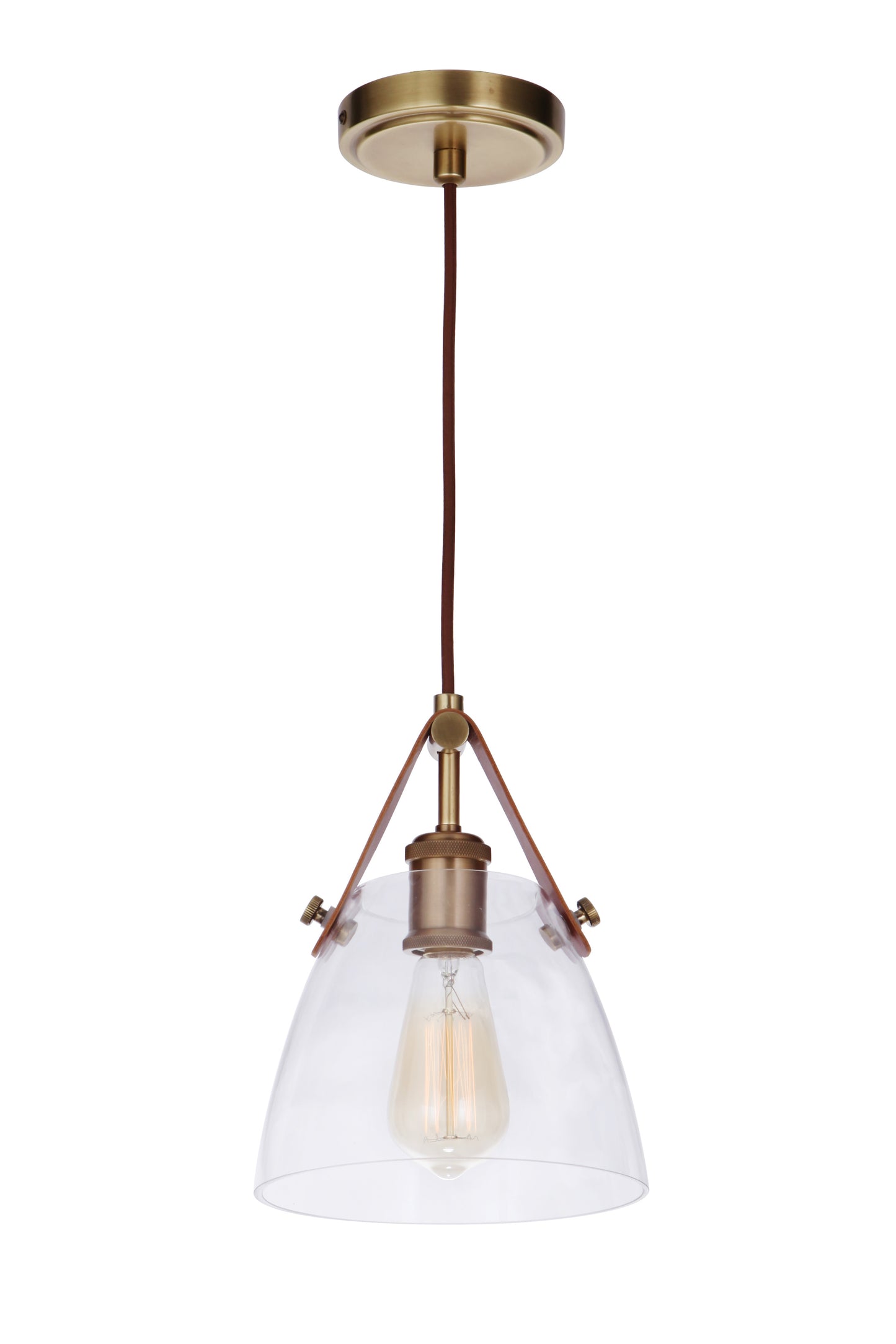 51391-VB - Hagen 1 Light 7.87" Wide Pendant - Vintage Brass
