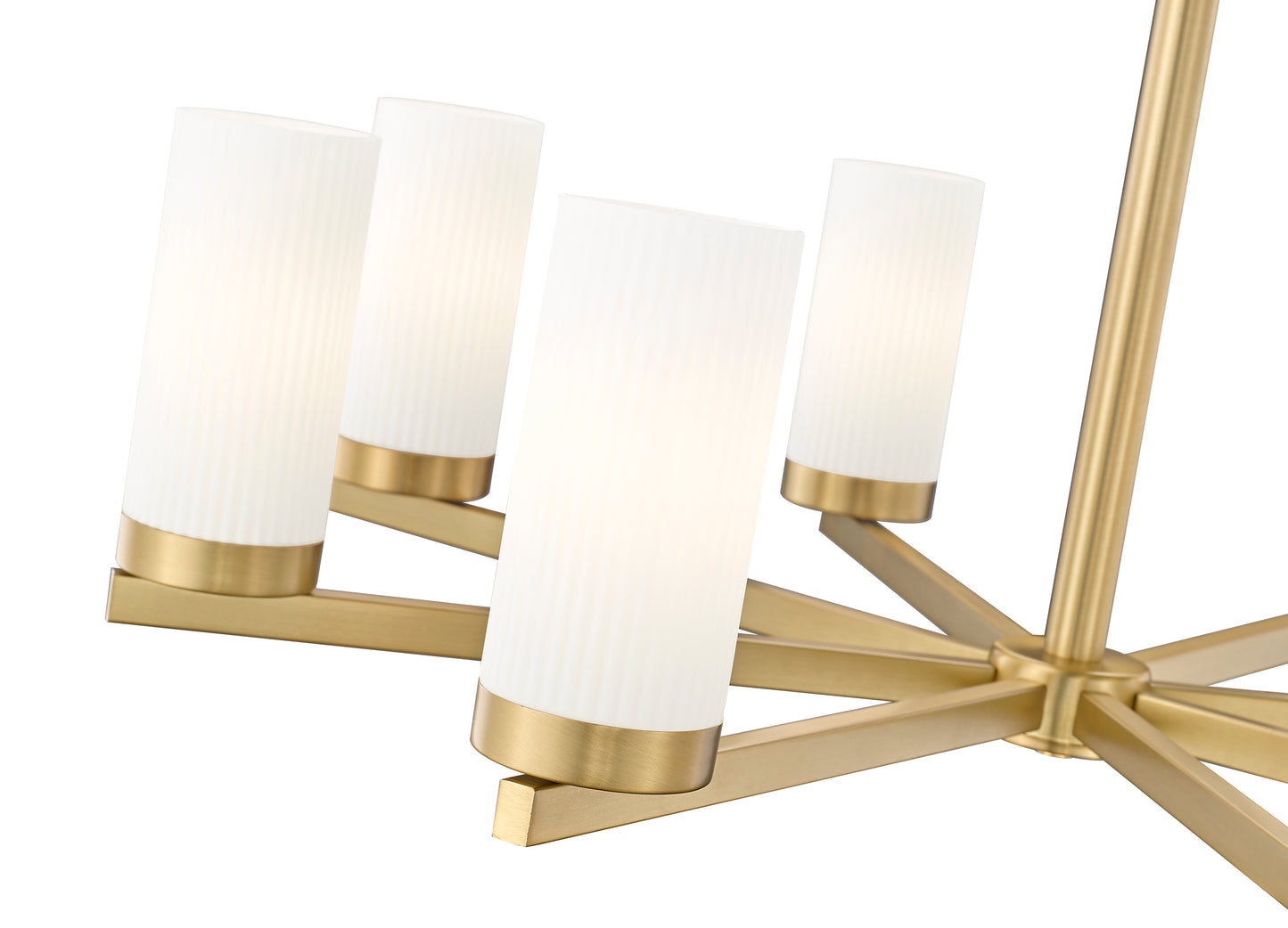 3044-8MGLD - Danica 8 Light 32" Chandelier - Modern Gold