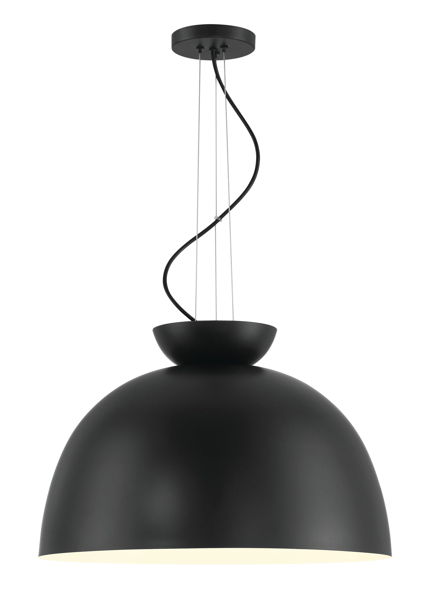 59192-FB - Ventura Dome 1 Light 20" Wide Pendant - Flat Black
