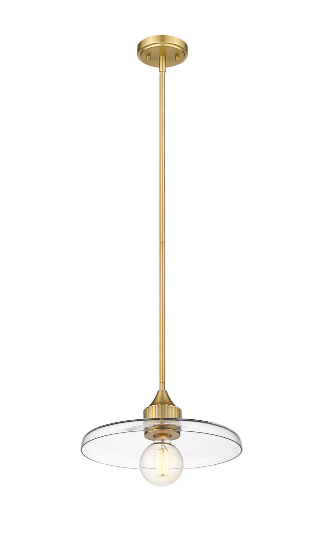 821P14-OBR - Paloma 1 Light 14" Pendant - Olde Brass