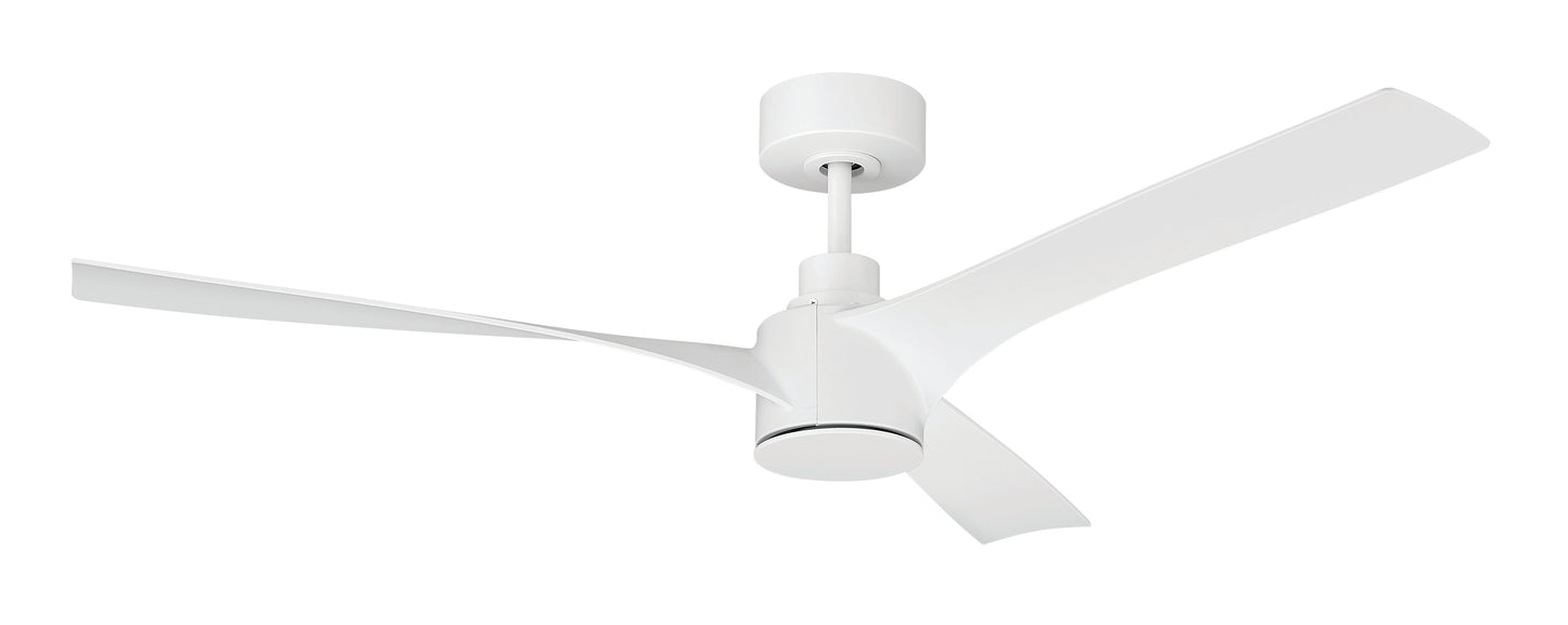 PHB52W3 - Phoebe 52" 3-Blade Indoor/Outdoor Damp Ceiling Fan 52" 3 Blade Indoor Outdoor Ceiling Fan with Light Kit - White