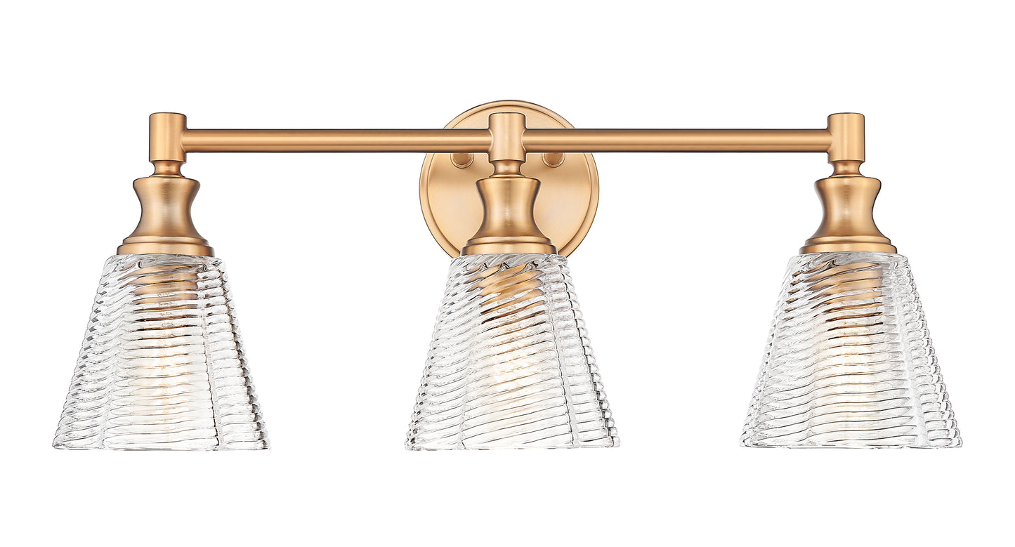 7704-3V-MGLD - Auden 3 Light 24" Vanity - Modern Gold