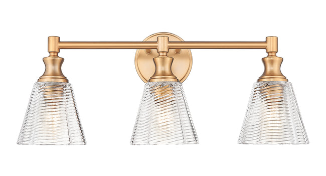7704-3V-MGLD - Auden 3 Light 24" Vanity - Modern Gold