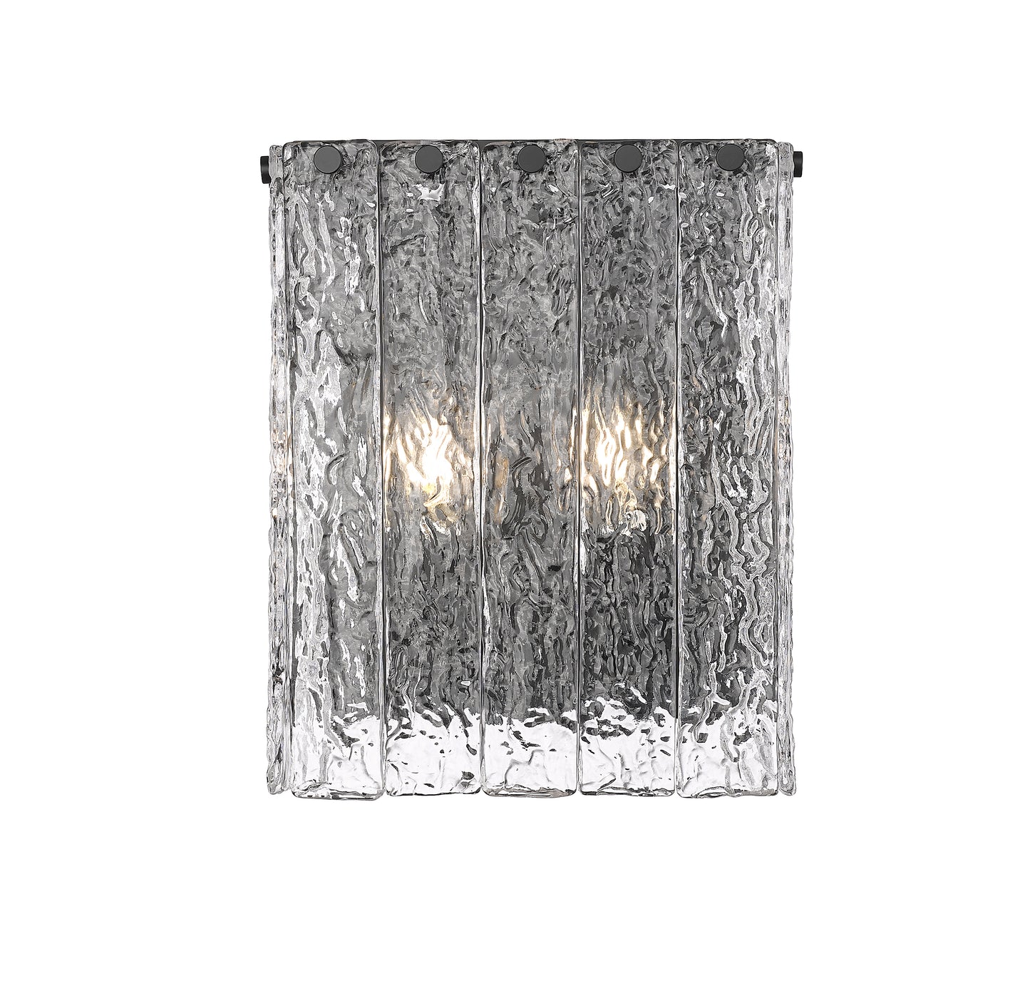 1943-2S-MB - Glacier 2 Light Wall 12" Sconce - Matte Black