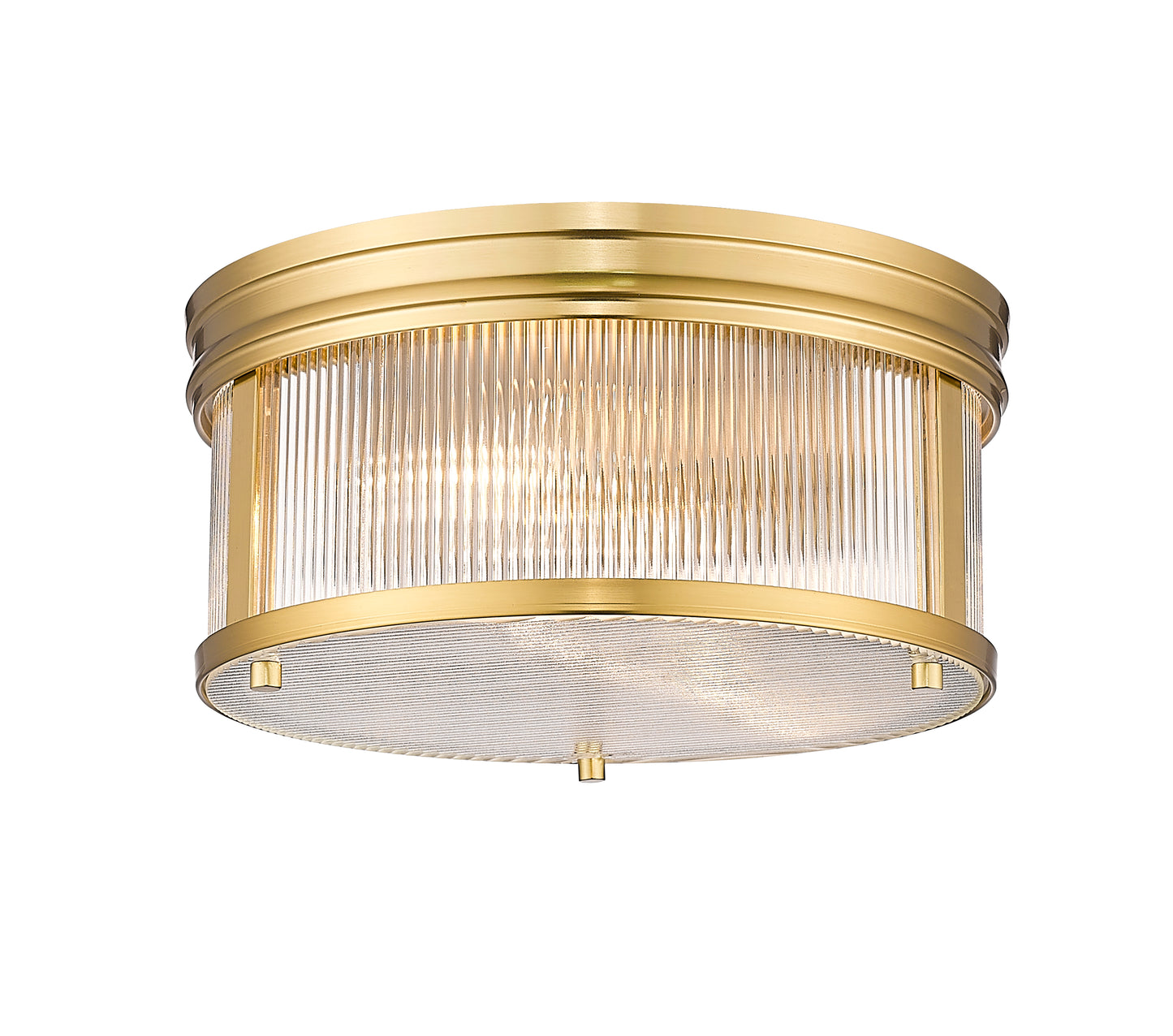 7504FR13-MGLD - Carnaby 2 Light Flush 13" Mount - Modern Gold