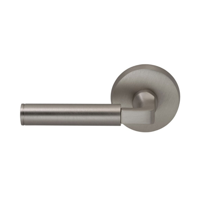 914/00.PR15 - Privacy Barrel Left Handed Lever - Plain Rosette - Satin Nickel Lacquered