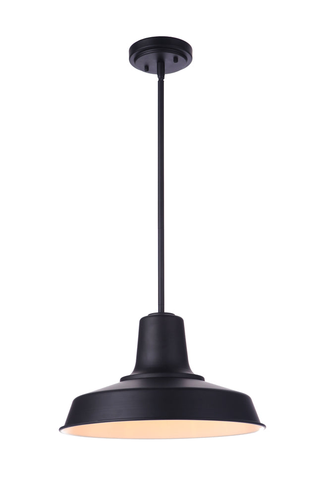 ZA5701-MN - Briscoe 1 Light 15" Wide Outdoor Pendant - Midnight
