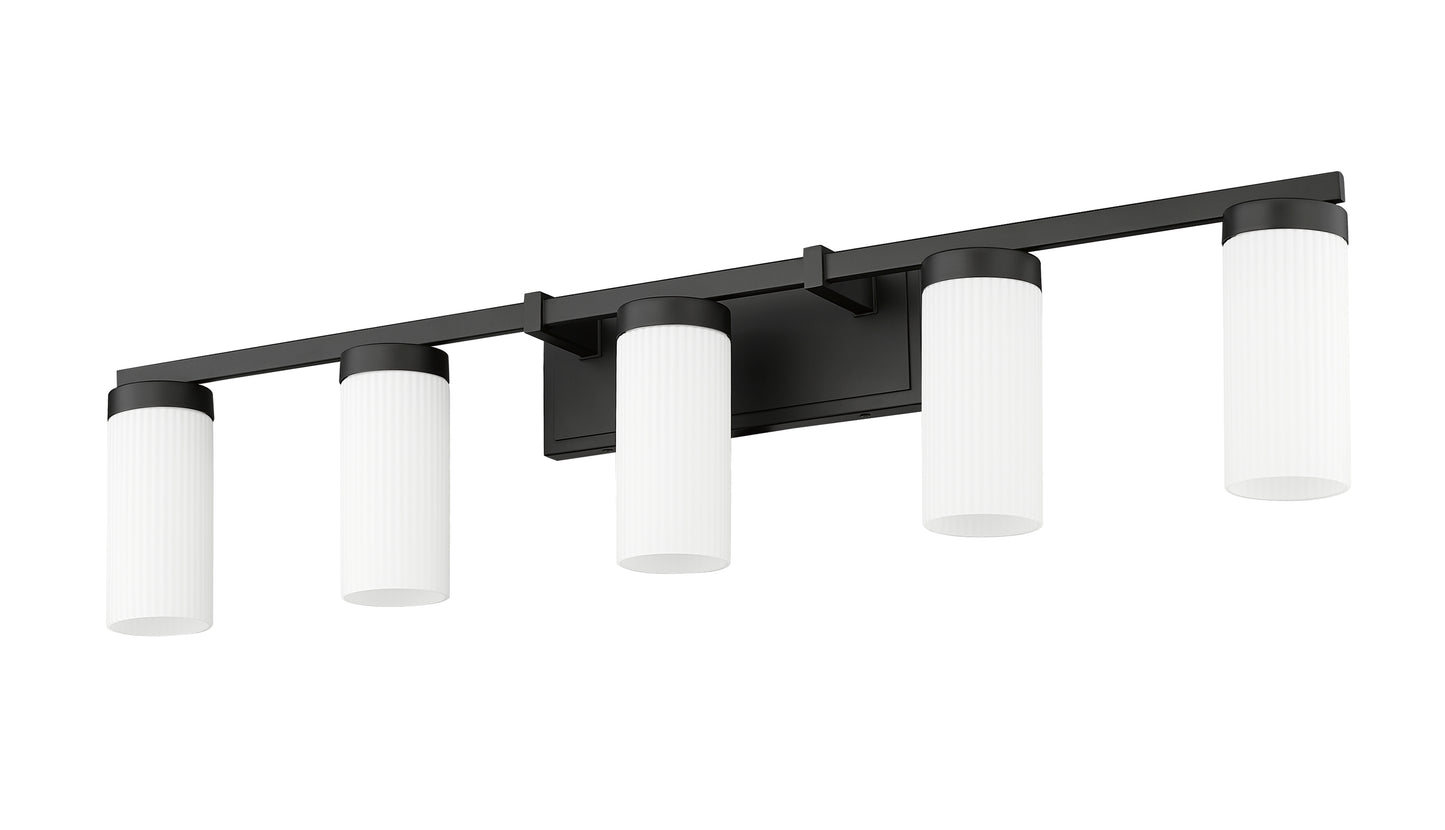 3044-5V-MB - Danica 5 Light 39" Vanity - Matte Black