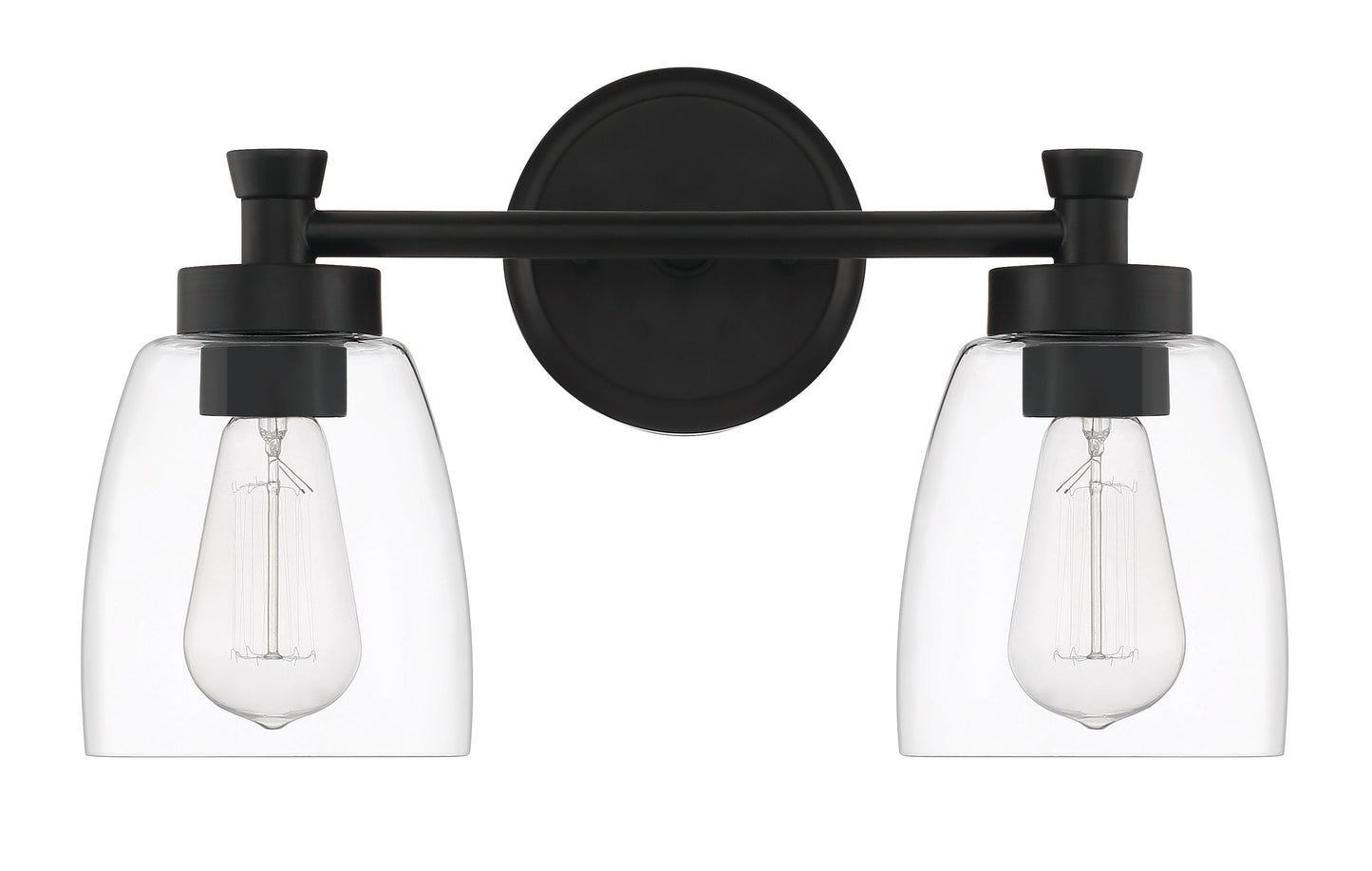 12716FB2 - Henning 2 Light 16" Wide Vanity Light - Flat Black