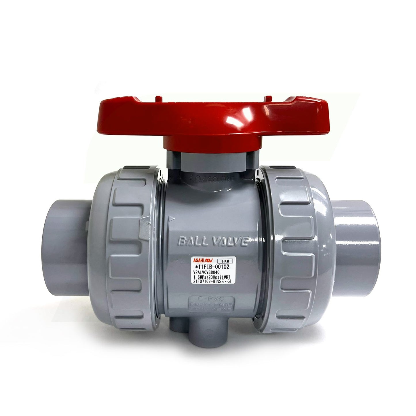 1609015 - 1-1/2" True Union In-line Ball Valve - CPVC, Socket/Threaded, EPDM Seal