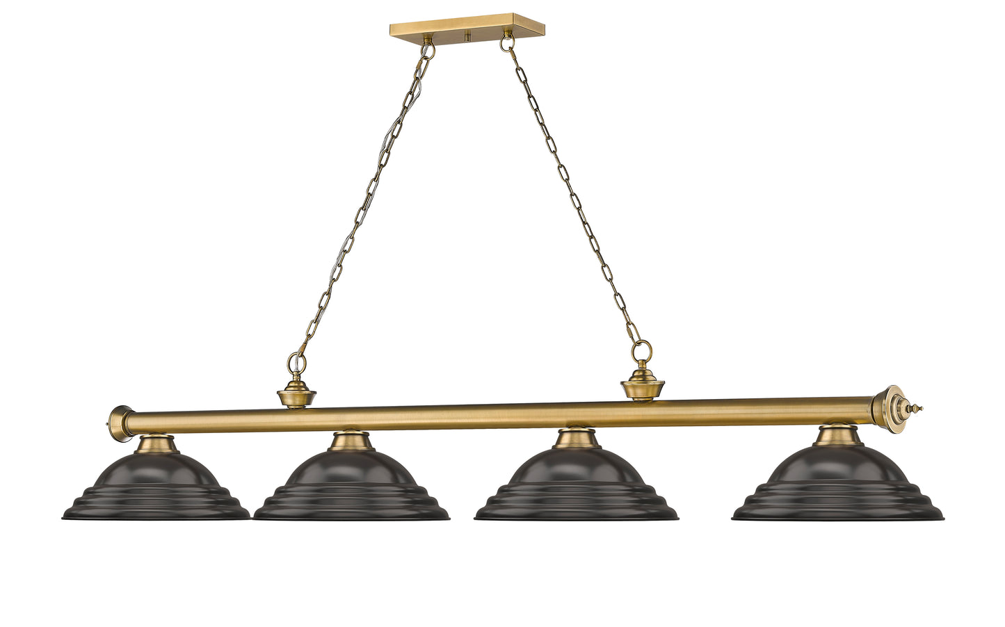 2306-4RB-SBRZ - Cordon 4 Light 82" Billiard - Rubbed Brass