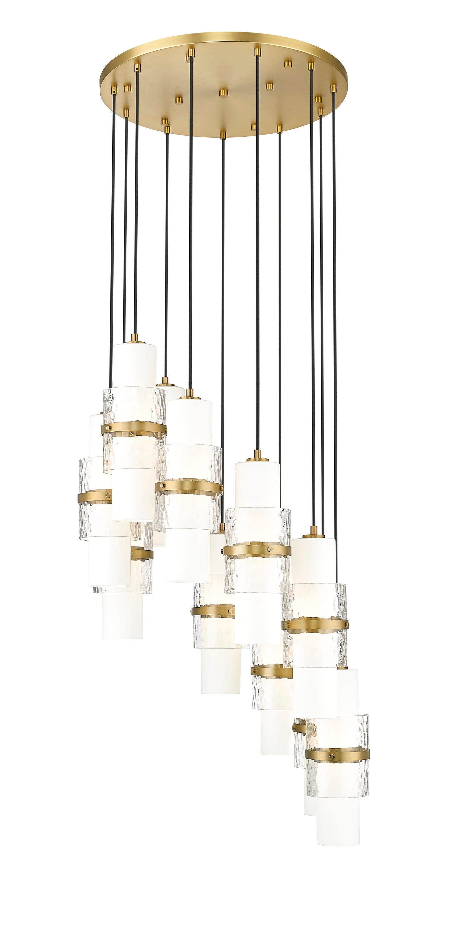 1946P-11R-MGLD - Cayden 11 Light 24" Chandelier - Modern Gold