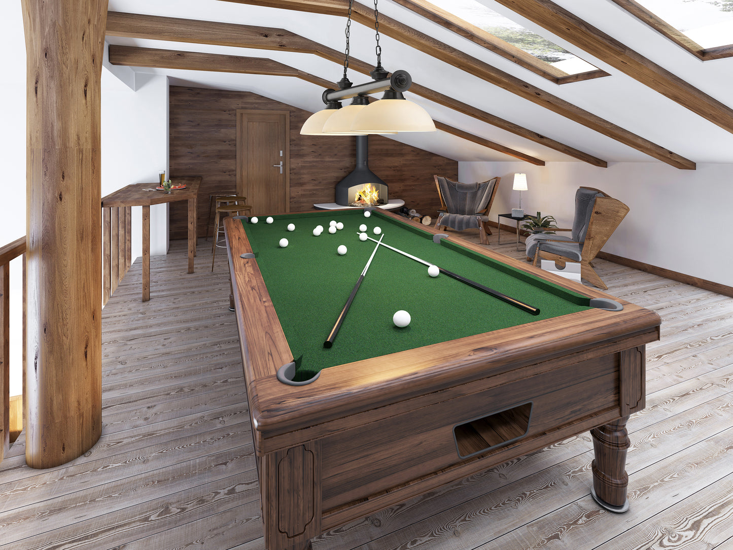 2306-3BP-DMO14 - Cordon 3 Light 57" Billiard - Bronze Plate