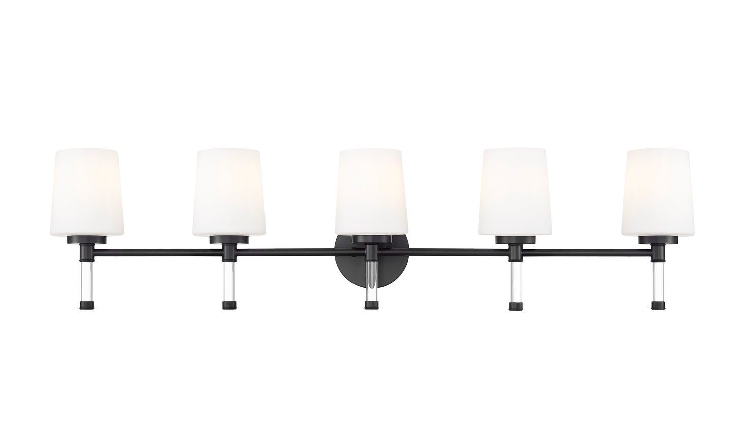 7700-5V-MB - Henri 5 Light 42" Vanity - Matte Black