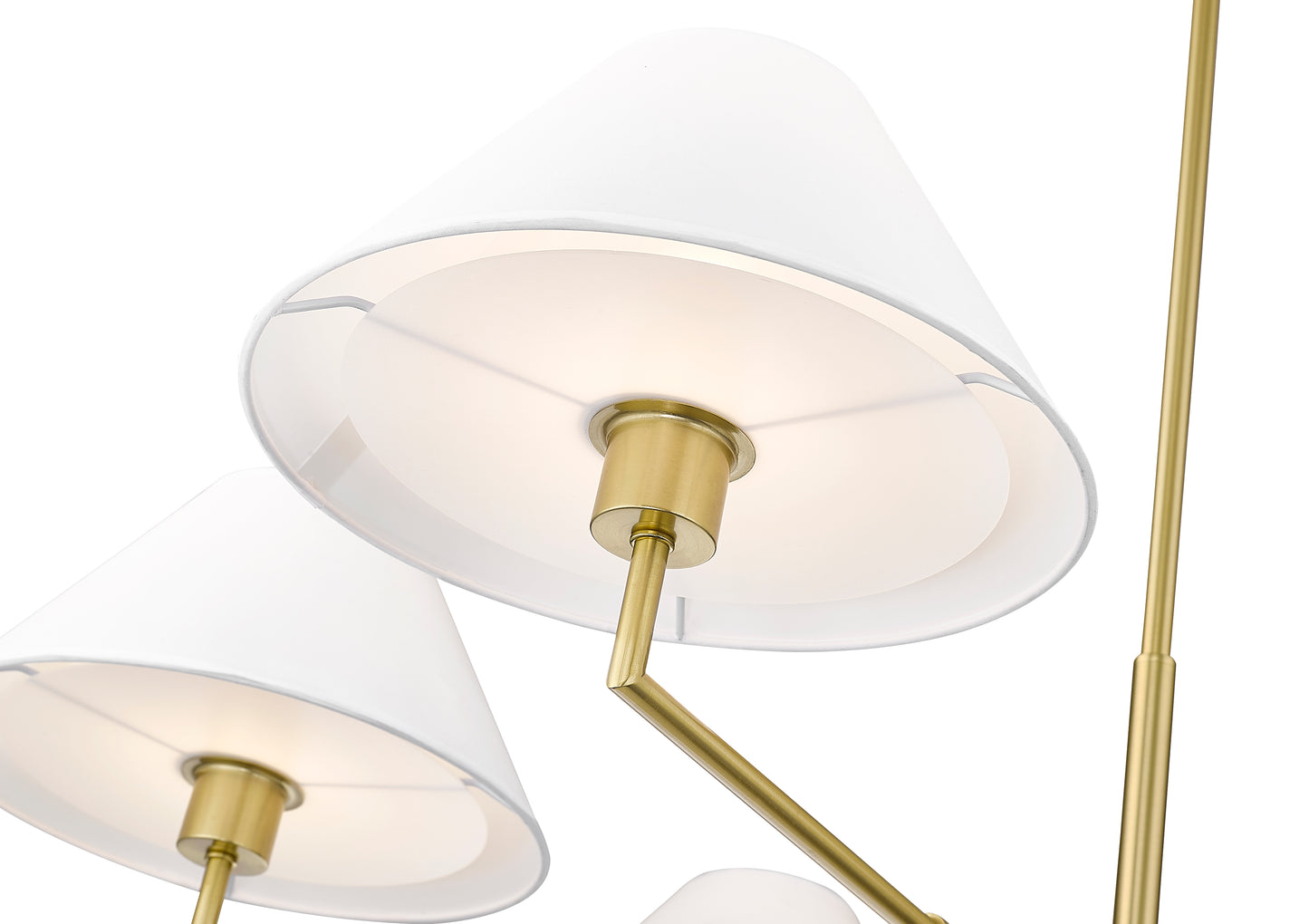 744-44R-LG - Leila 6 Light 44" Chandelier - Luxe Gold