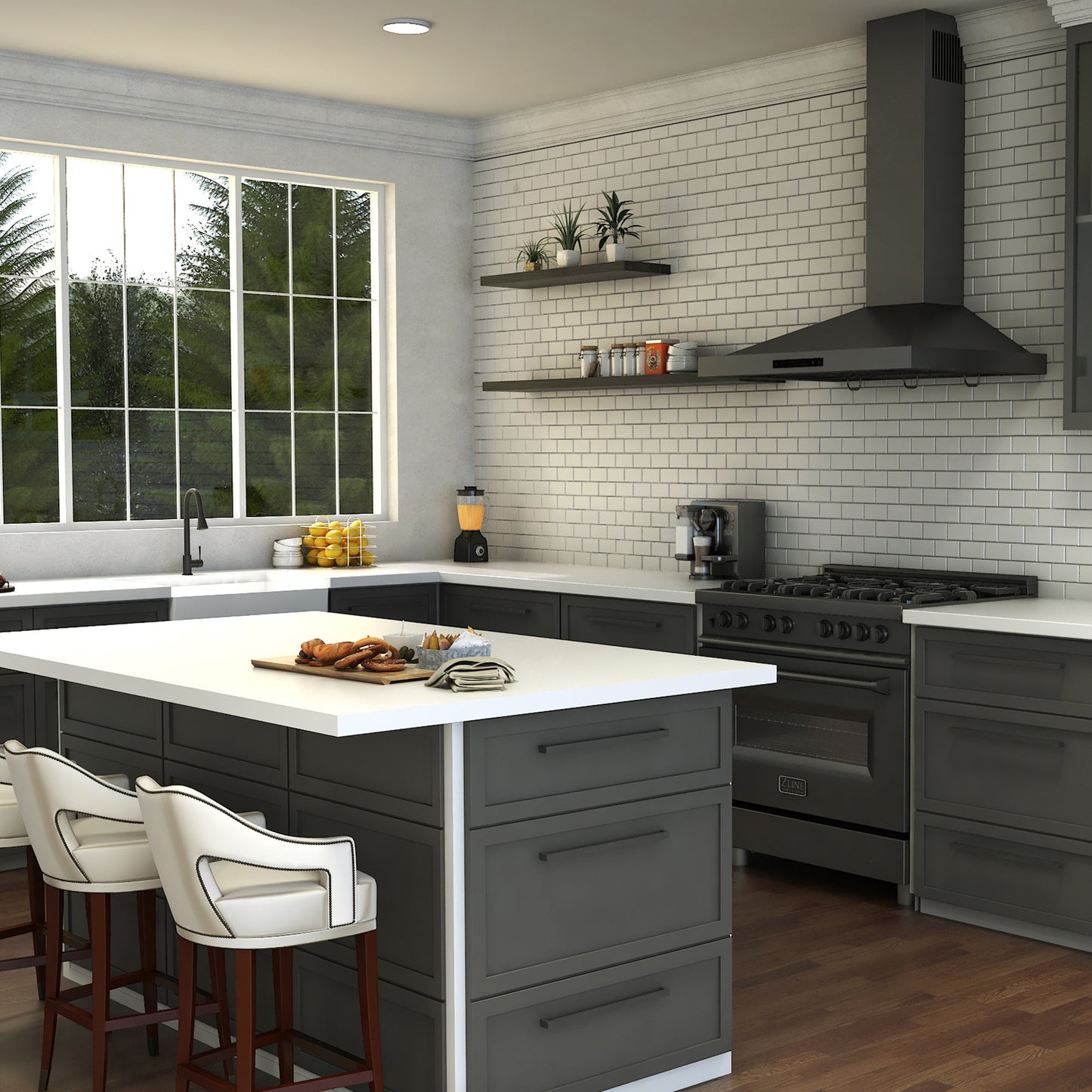 EDS-KF-MB - Edison Kitchen Faucet in Matte Black