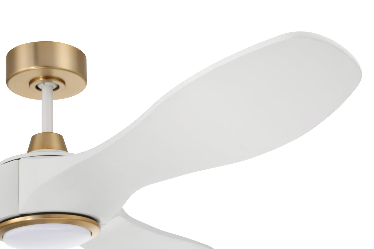 EVY60WSB3-NWF - Envy 60" Ceiling fan, no Wifi 60" 3 Blade Ceiling Fan with Light Kit - White / Satin Brass