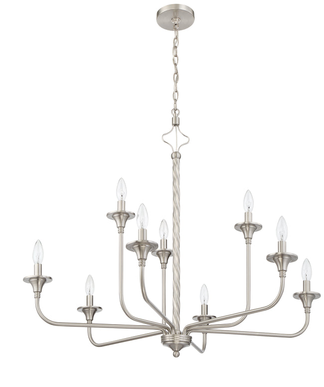 57029-BNK - Jolenne 9 Light 35" Wide Chandelier - Brushed Nickel