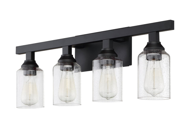 53104-FB - Chicago 4 Light 28" Wide Vanity Light - Flat Black