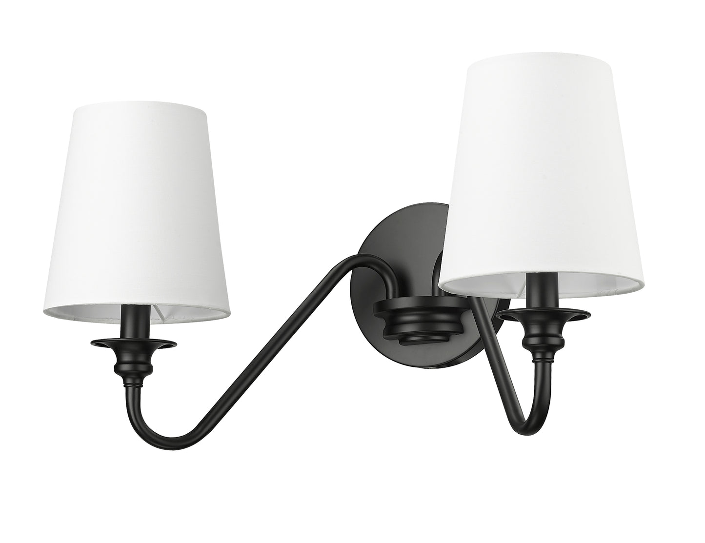 7509-2S-MB - Gianna 2 Light Wall 10" Sconce - Matte Black