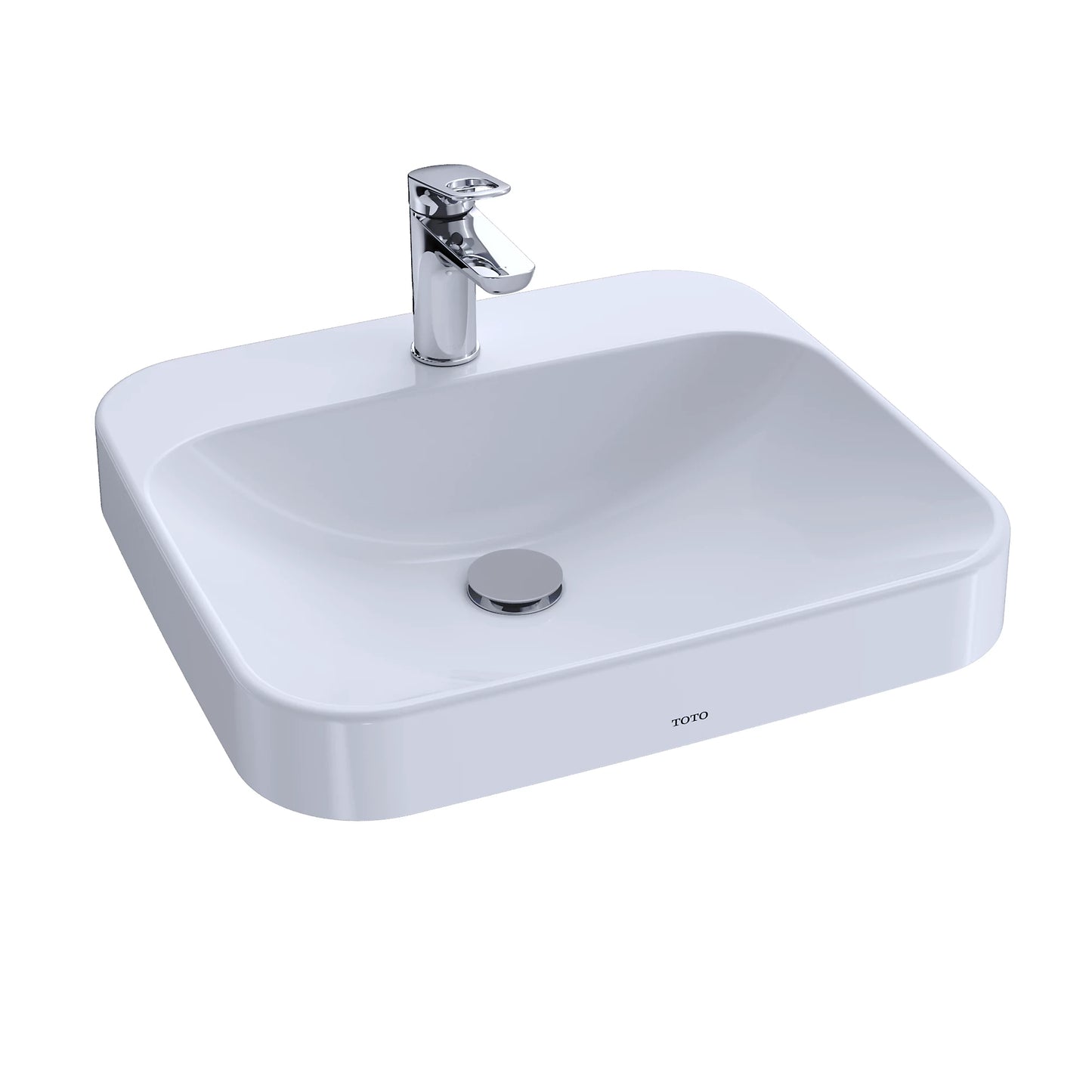 LT415G#01 - Arvina Rectangle Vessel Lavatory - Cotton White