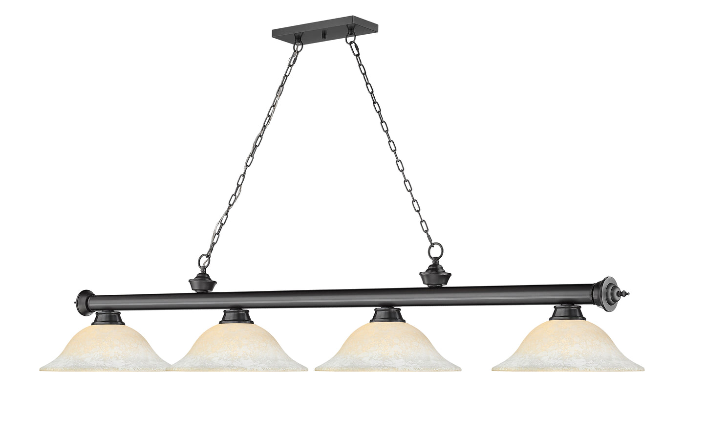 2306-4BP-WM16 - Cordon 4 Light 82" Billiard - Bronze Plate