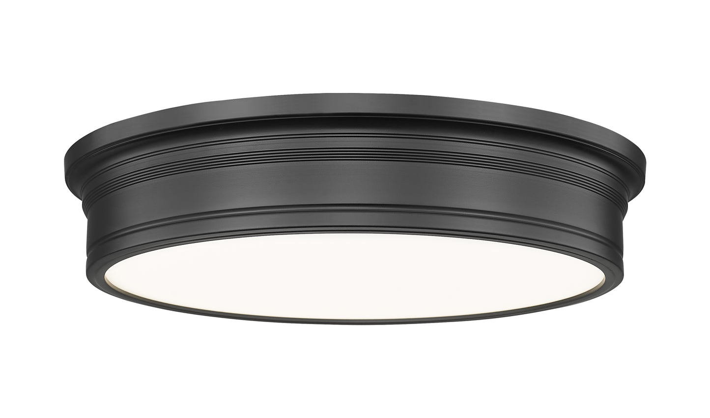7702F20-MB-LED - Bentley 1 Light Flush 20" Mount - Matte Black
