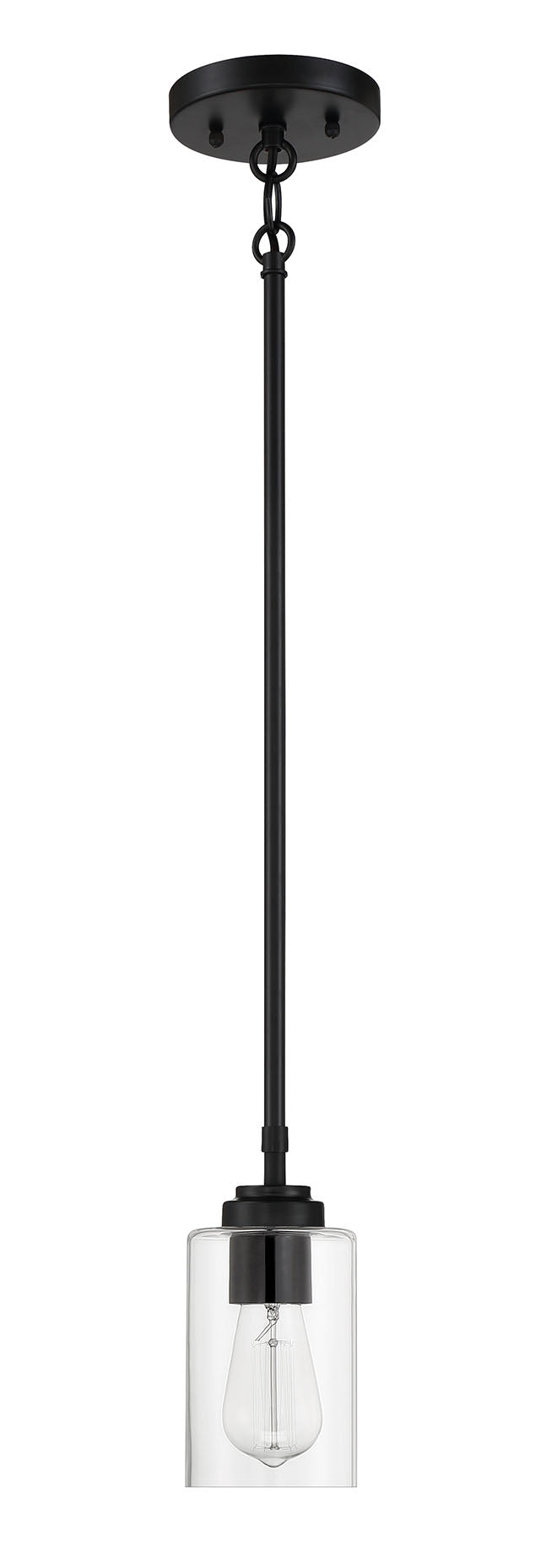 56091-FB - Stowe 1 Light 5.13" Wide Mini Pendant - Flat Black
