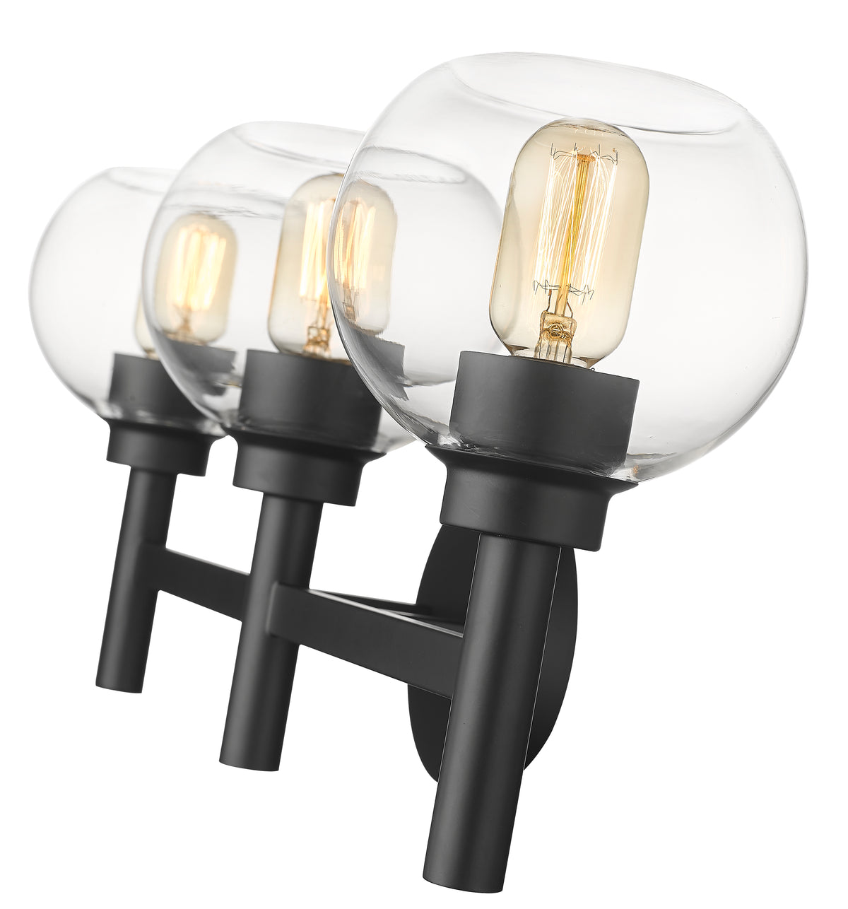 7502-3V-MB - Sutton 3 Light 24" Vanity - Matte Black