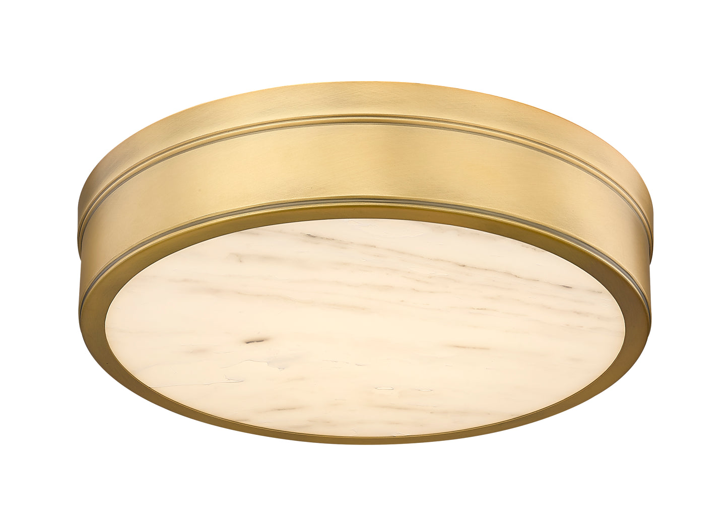 1944F15-RB-LED - Anders 1 Light Flush 15" Mount - Rubbed Brass
