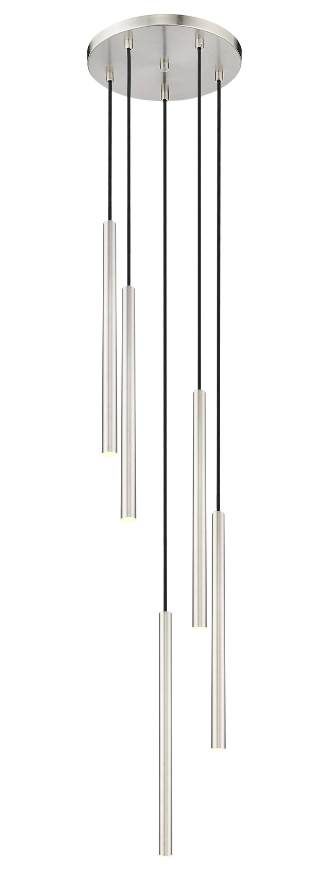 919MP24-5R-BN-LED - Forest 5 Light 12" Chandelier - Brushed Nickel