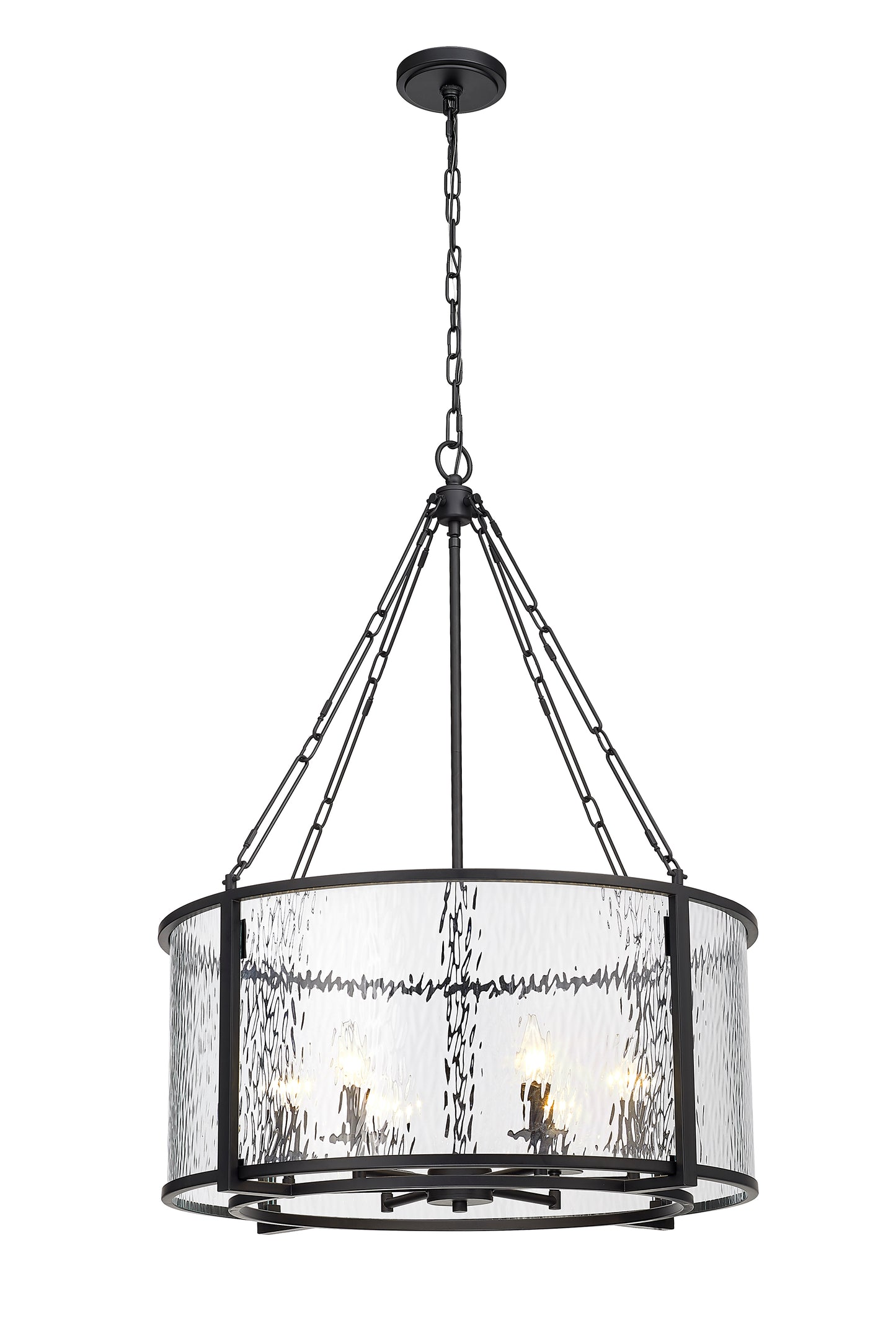 346P26-MB - Barrington 6 Light 26" Chandelier - Matte Black