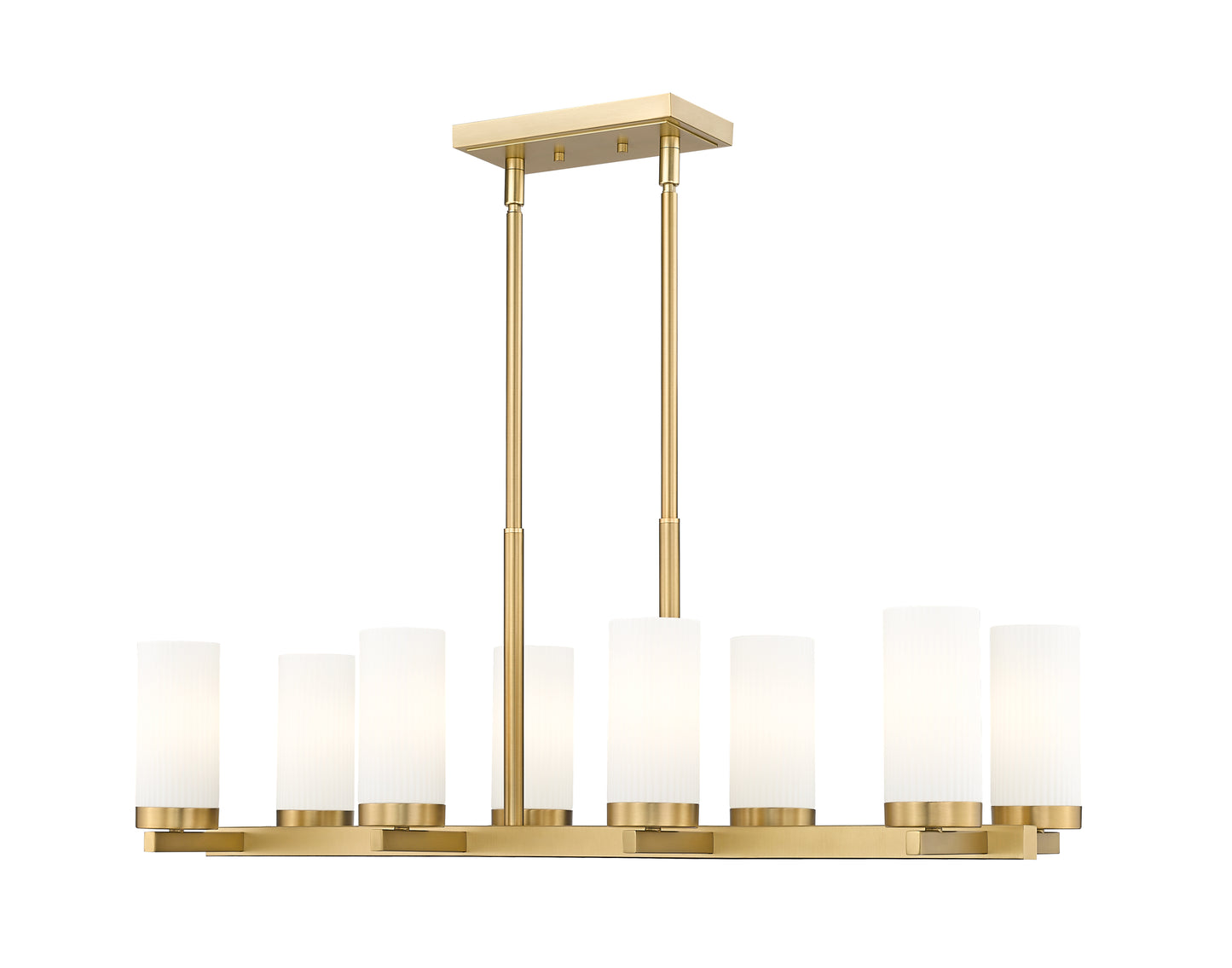 3044-8L-MGLD - Danica 8 Light Linear 42" Chandelier - Modern Gold