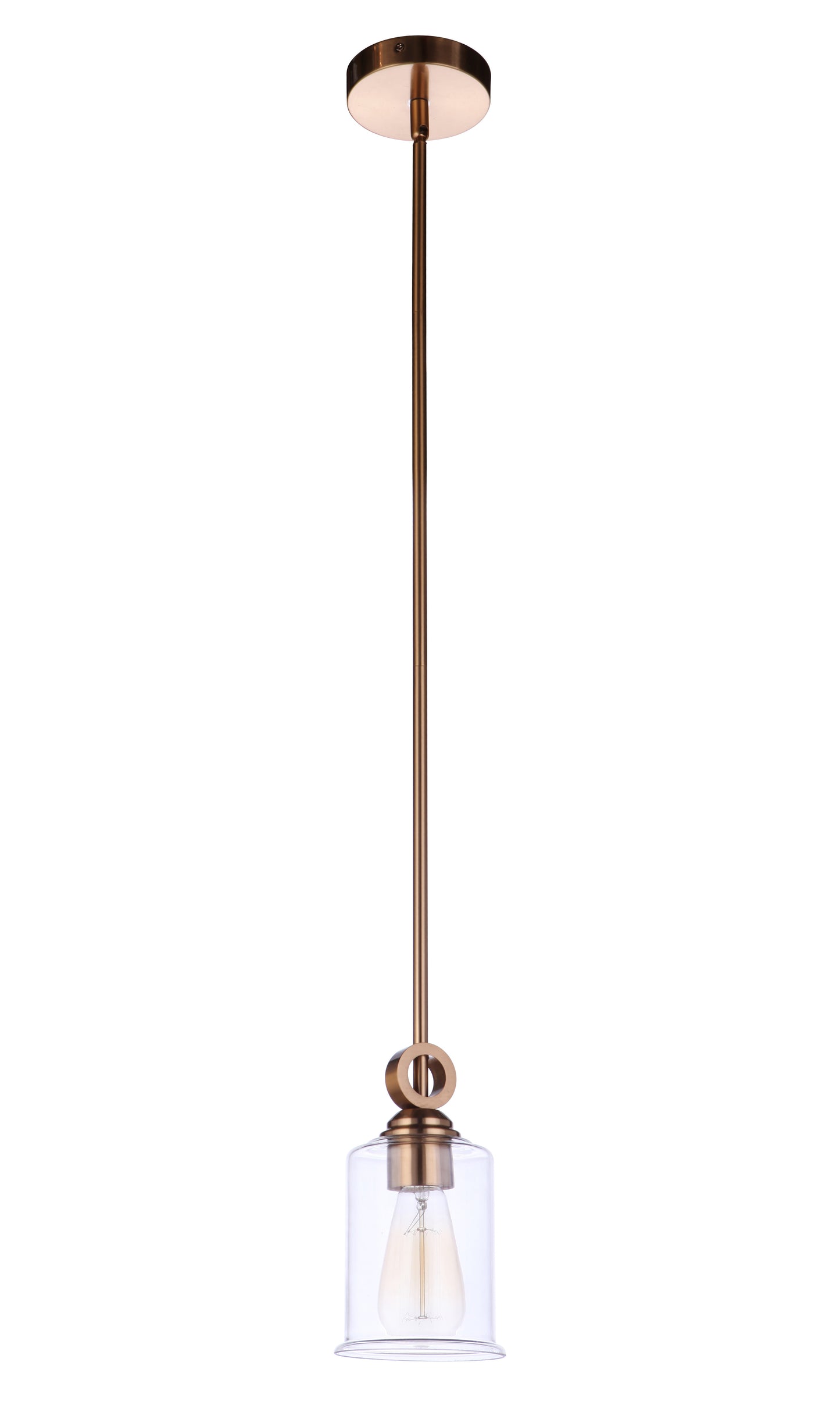 56491-SB - Romero 1 Light 5" Wide Mini Pendant - Satin Brass