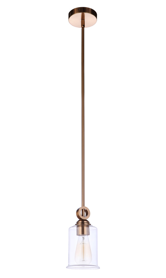 56491-SB - Romero 1 Light 5" Wide Mini Pendant - Satin Brass