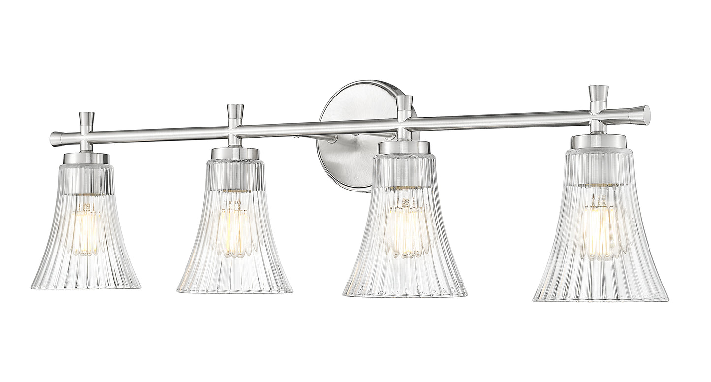 7519-4V-BN - Belle 4 Light 32" Vanity - Brushed Nickel