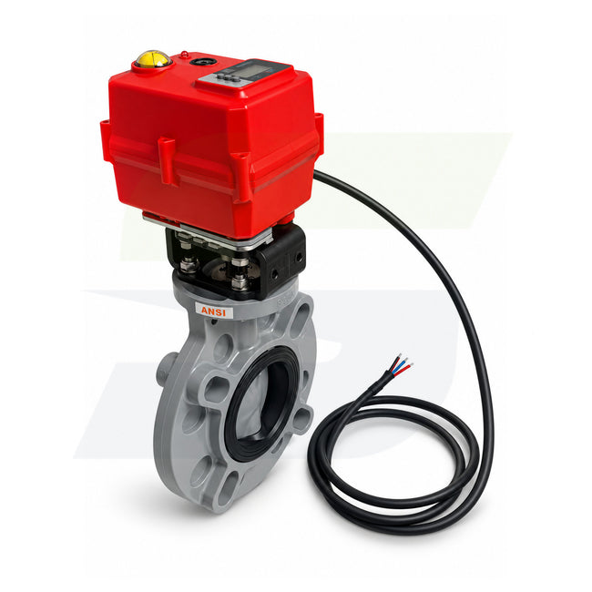 17388160030 - 3" Type 57P CPVC Butterfly Valve - Smart Fail-Safe Actuated, EPDM