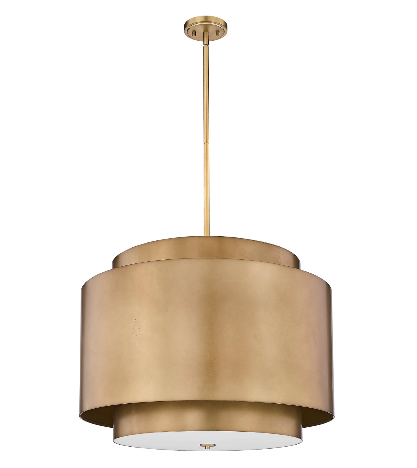 739P32-RB - Harlech 4 Light 32" Chandelier - Rubbed Brass