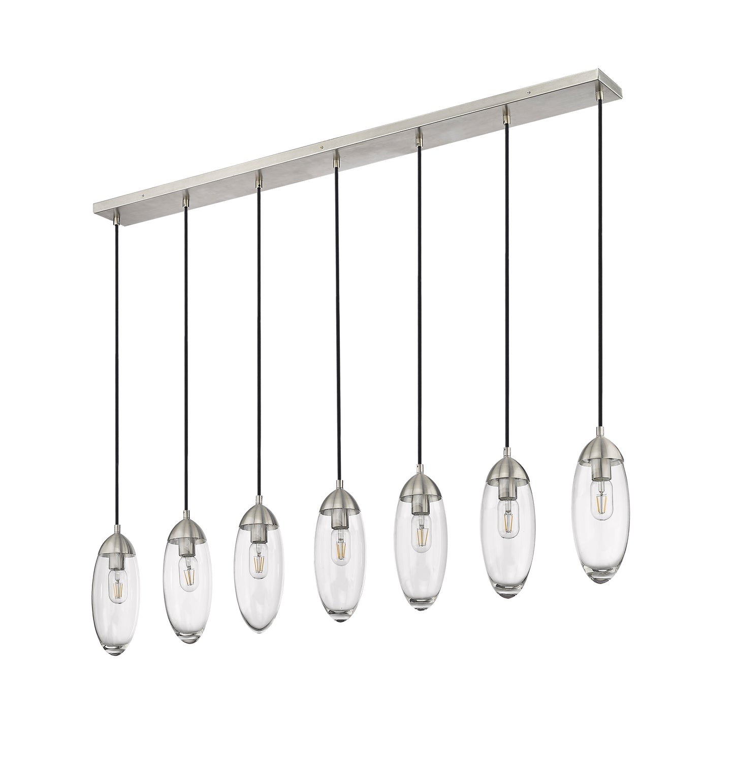 651P-7L-BN - Arden 7 Light Linear 54" Chandelier - Brushed Nickel