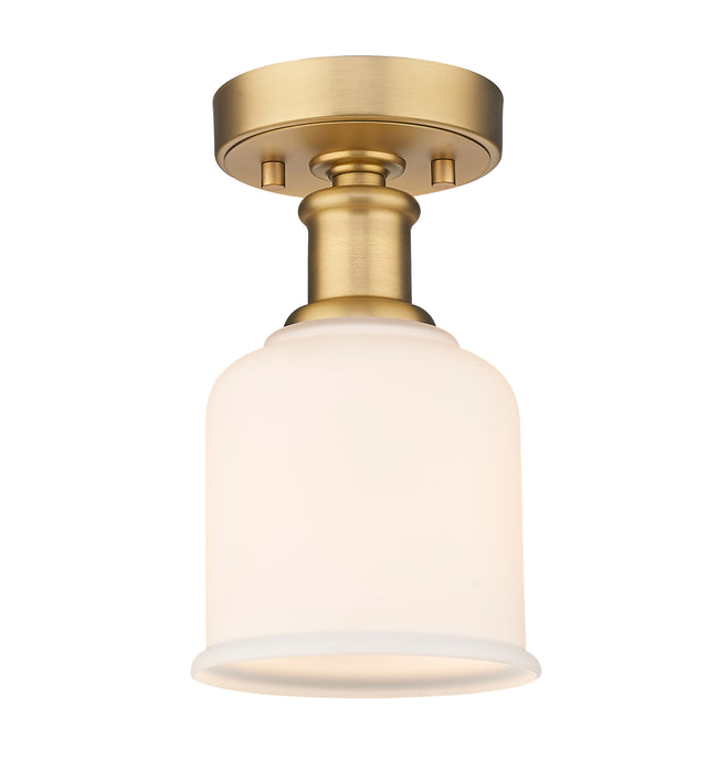 733F1-HBR - Bryant 1 Light Flush 6" Mount - Heritage Brass